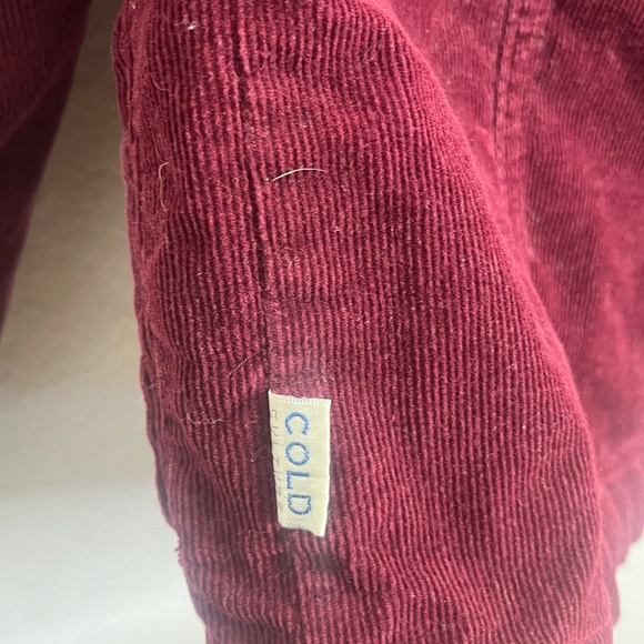 Cold Culture Burgundy Corduroy Sherpa Lined Jacket Small - Picture 4 of 9